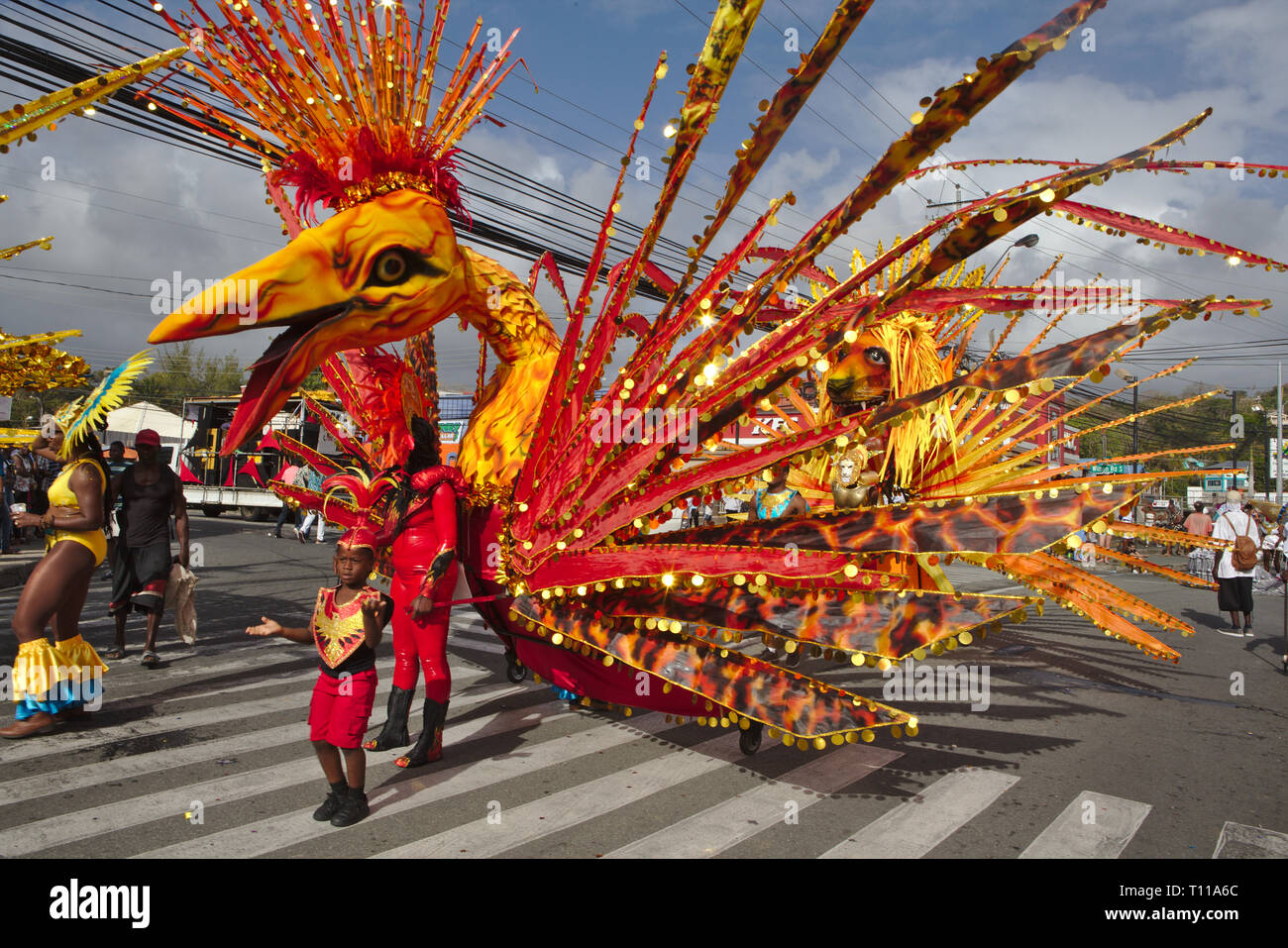 Karneval Kostüm in Scarborough Tobago Stockfoto