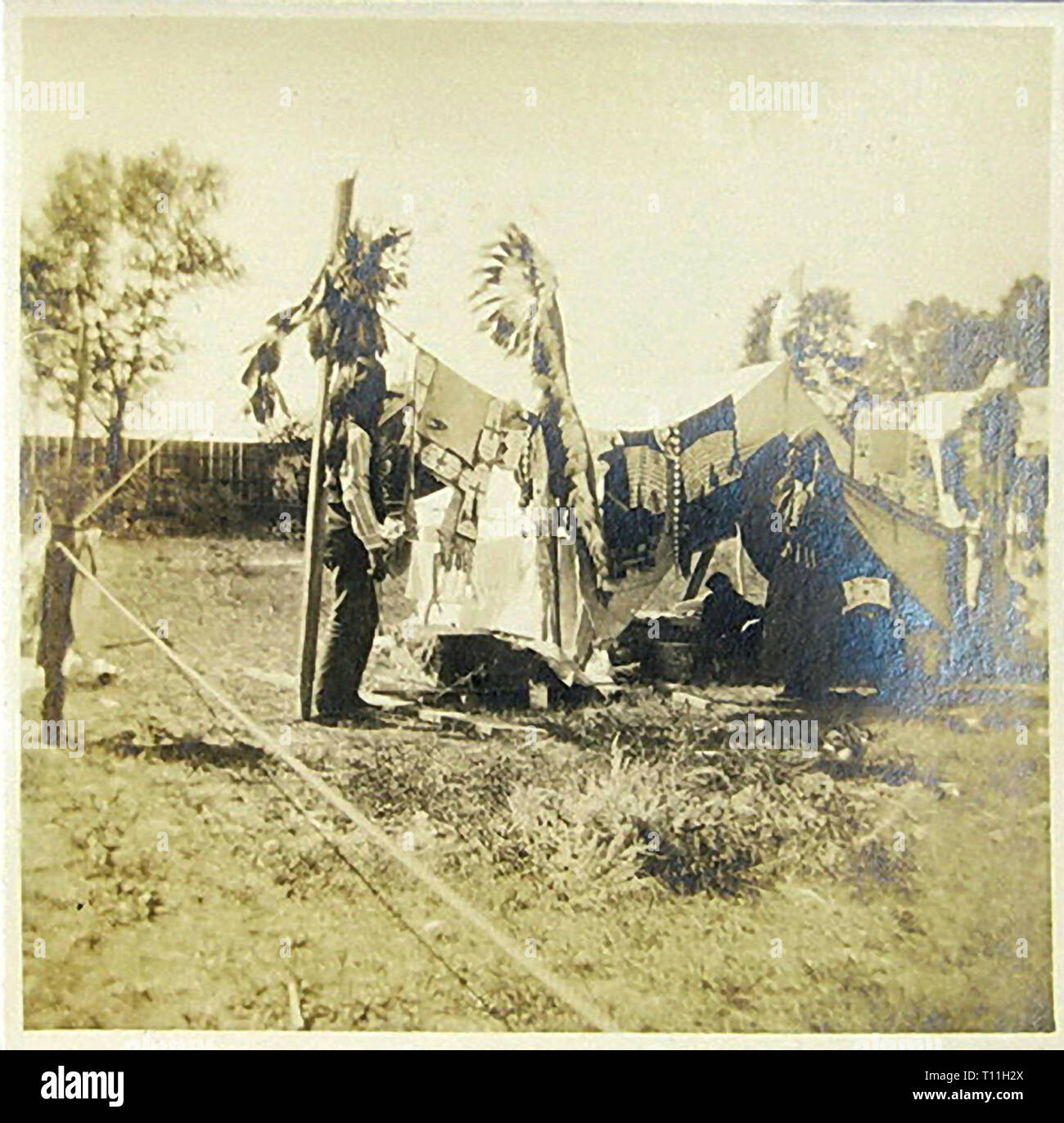 Fotos der frühen America-Native Indianer. Stockfoto