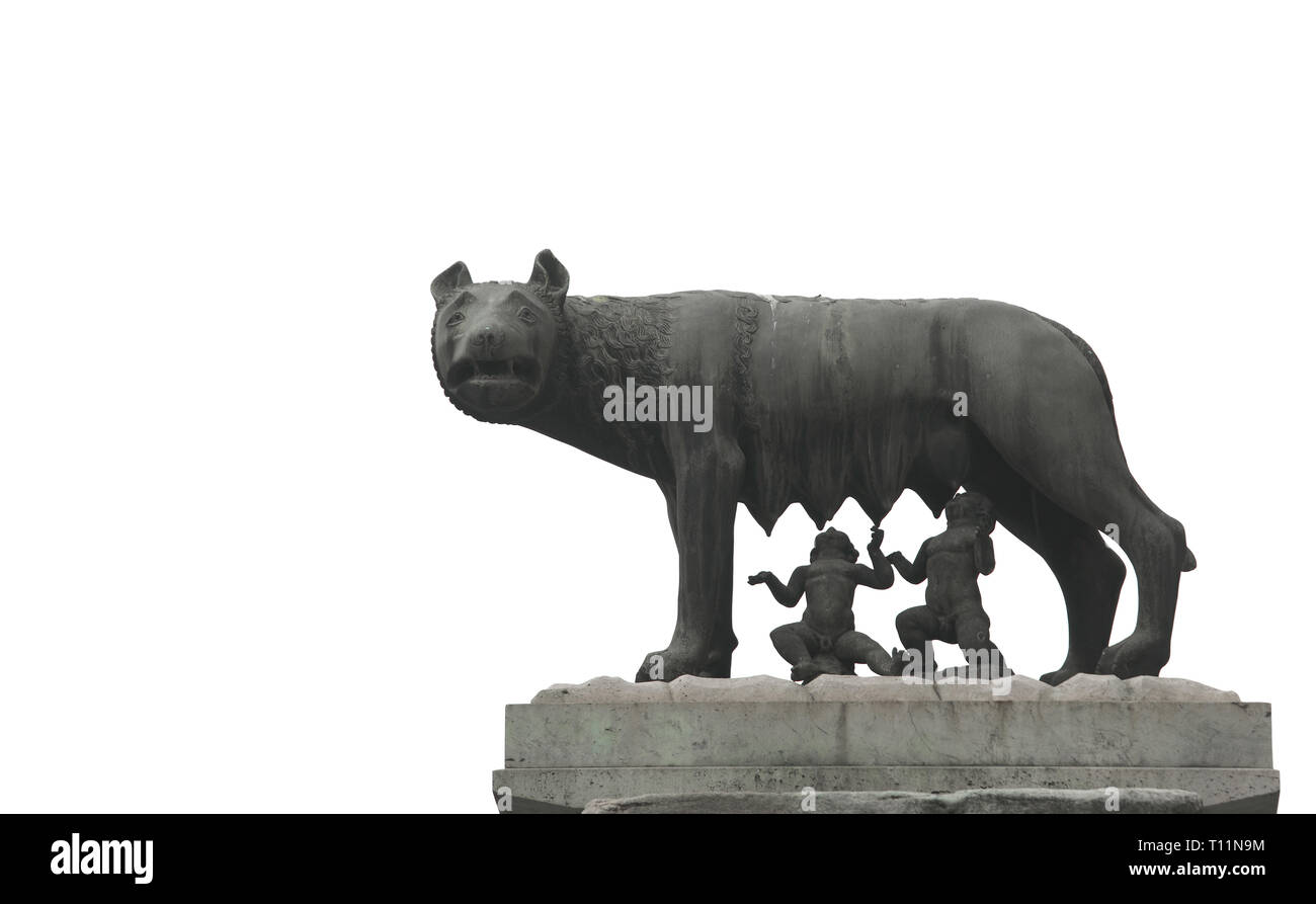 Kapitolinischen Wolf ist ein Symbol für Rom, Italien mit sie Wolf und ...