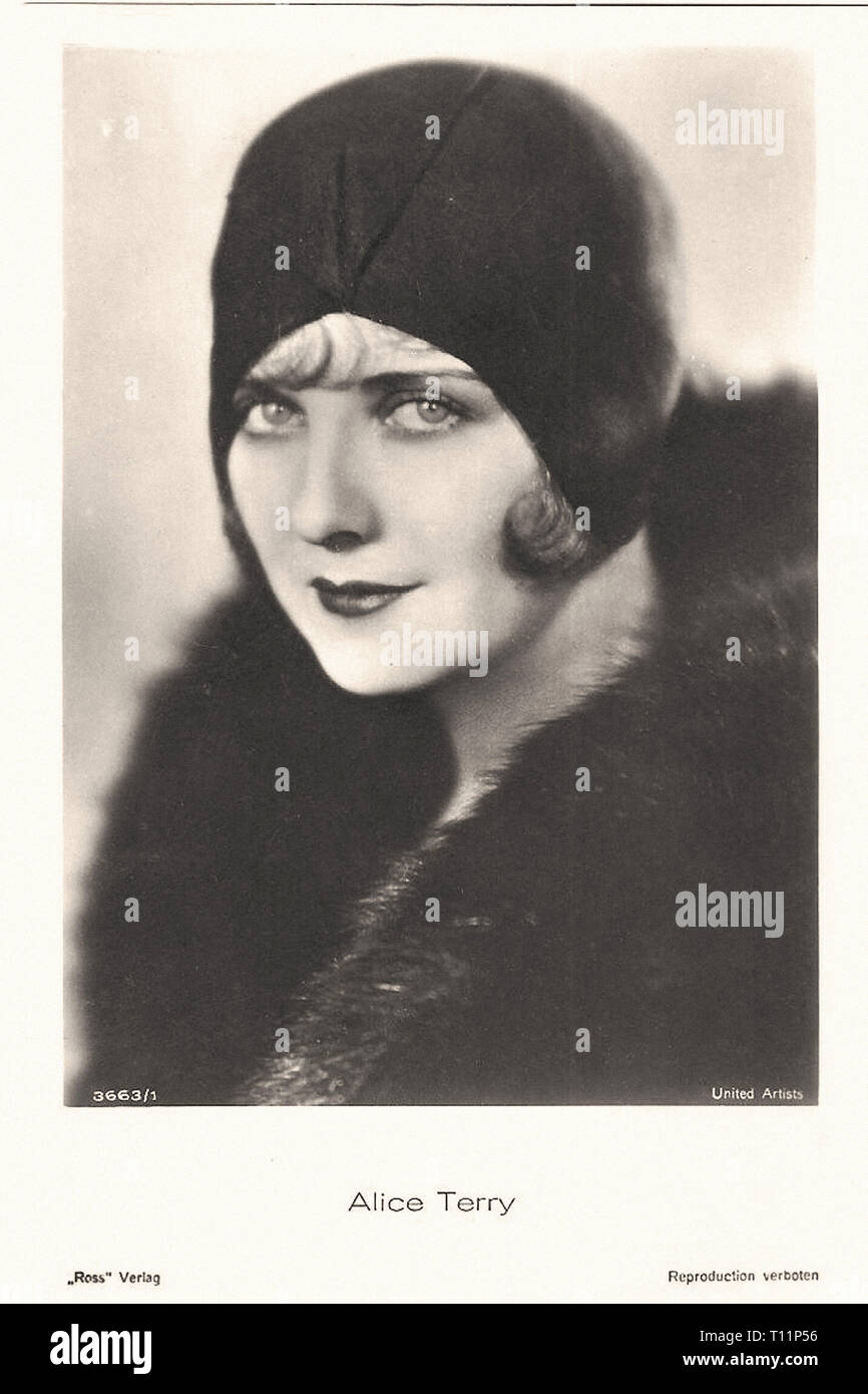 Werbemittel Fotografie der Schauspielerin Alice Terry (1899-1987) - stummfilmzeit Stockfoto