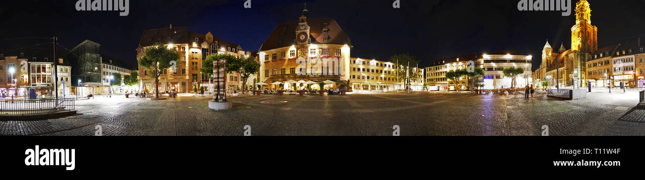 Panorama der Marktplatz von Heilbronn Stockfoto