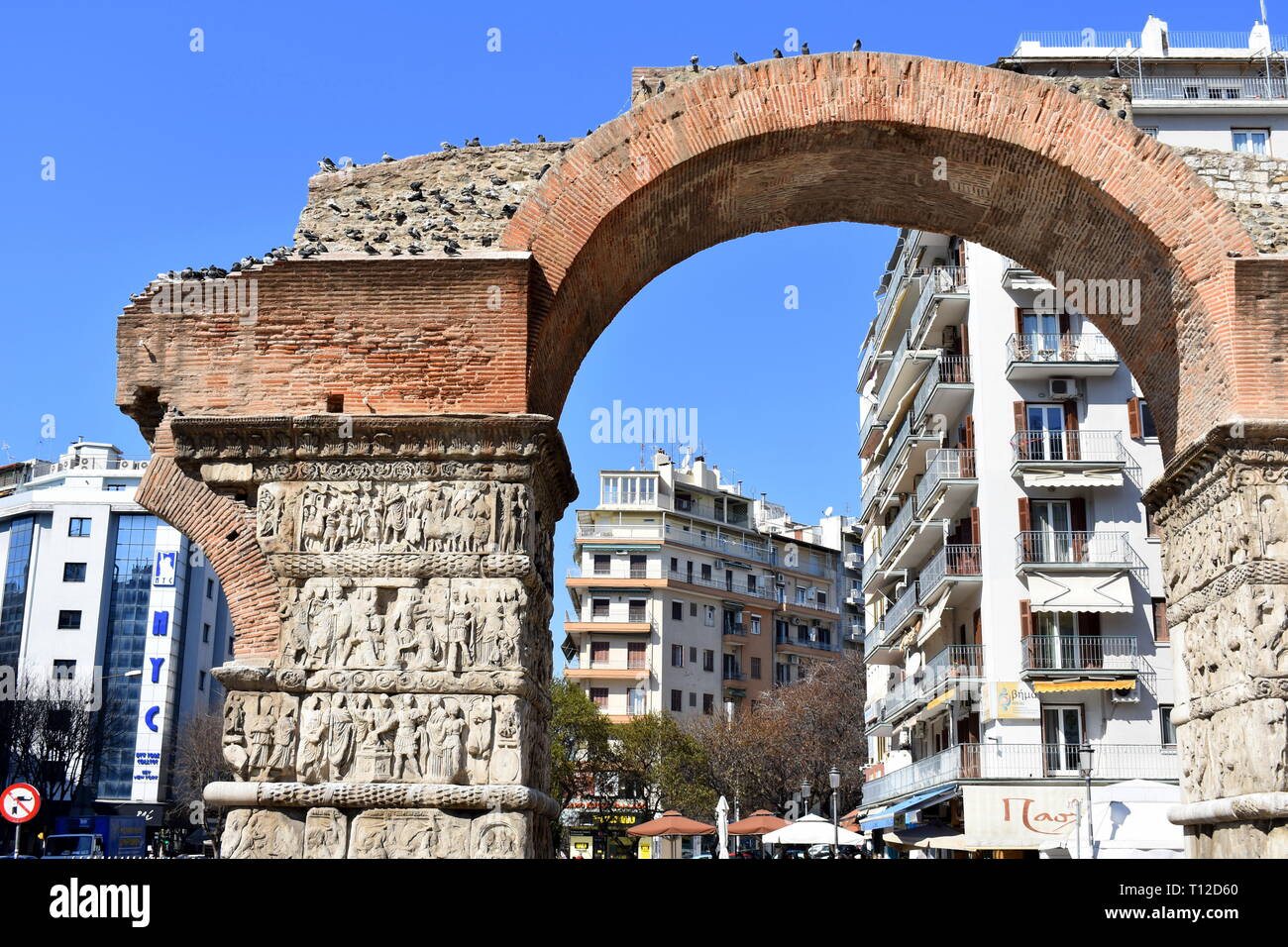 Der Triumphbogen des Galerius (Kamara), Thessaloniki, Griechenland Stockfoto