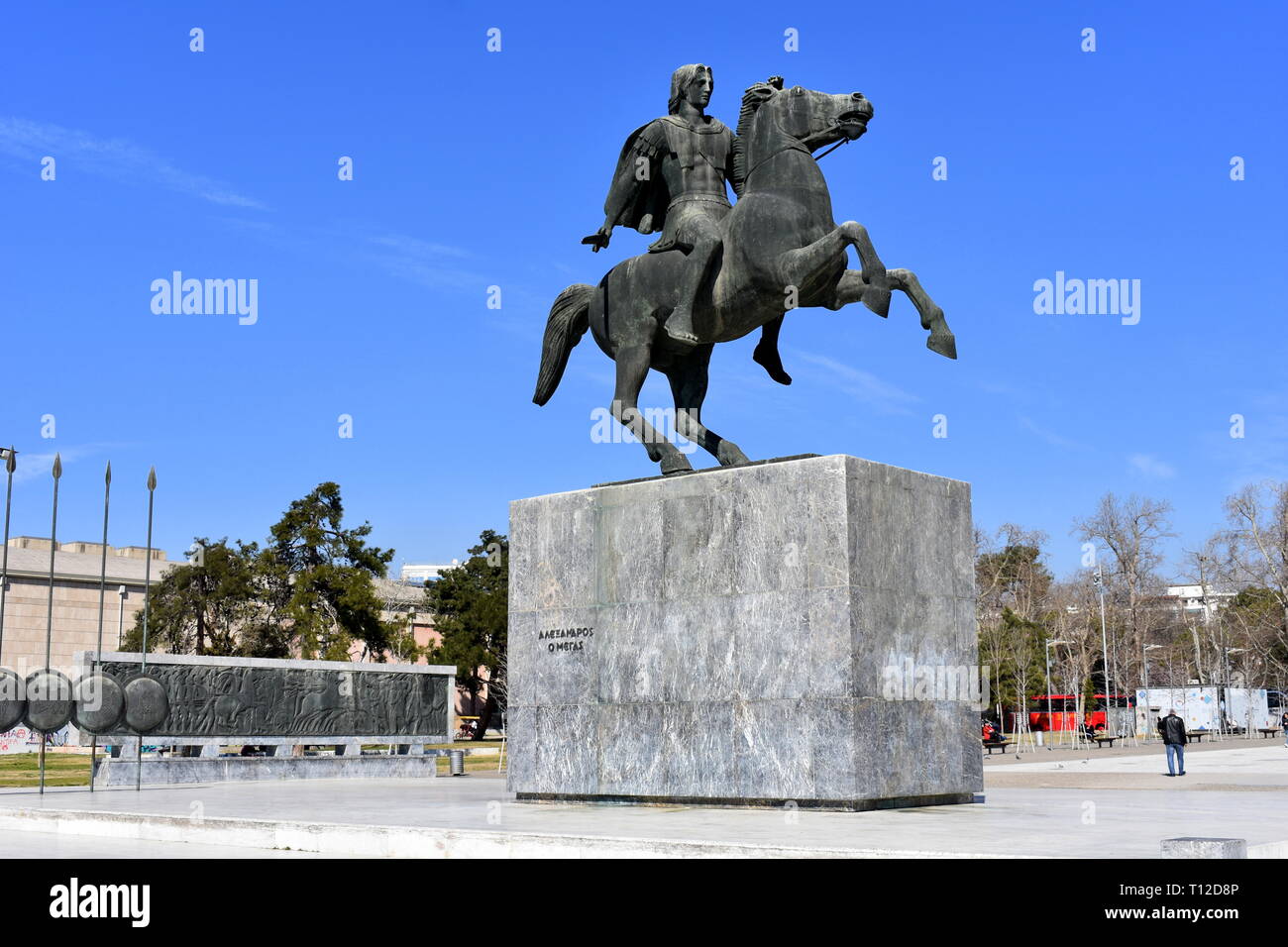 Statue von Alexander dem Großen, Thessaloniki, Griechenland Stockfoto