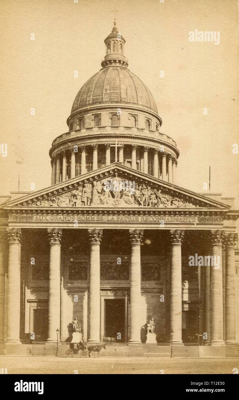 París. Panteón. Autor: JACQUES GERMAIN SOUFFLOT. JEAN - BAPTISTE RONDELET. Stockfoto