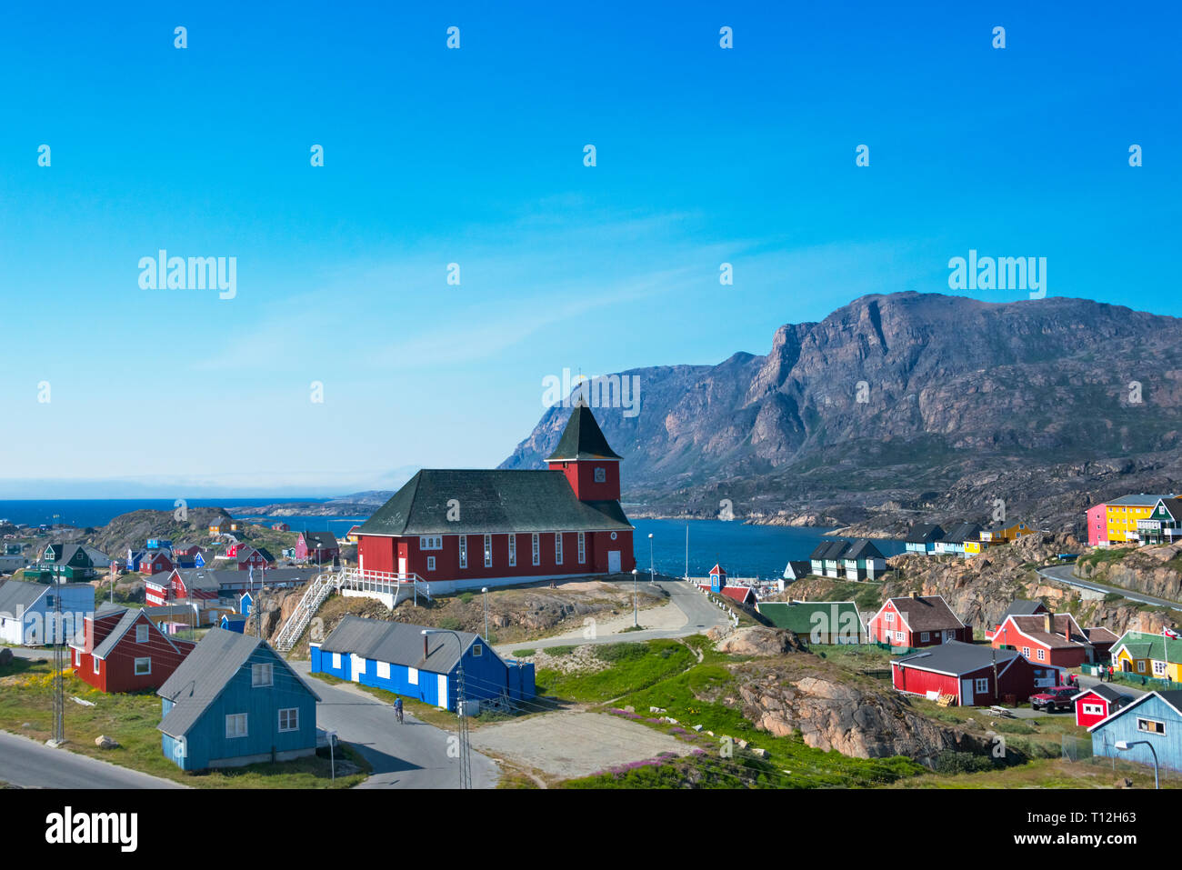 Die neue Kirche, Sisimiut, Grönland Stockfoto