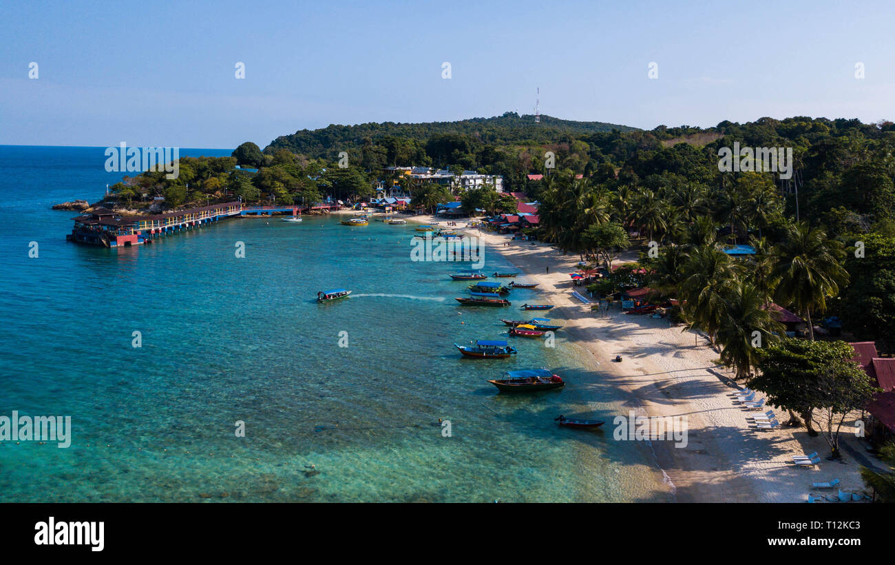 Coral Bay in Pulau Perhentian Kecil. Reiseziel im Sommer in Asien Stockfoto