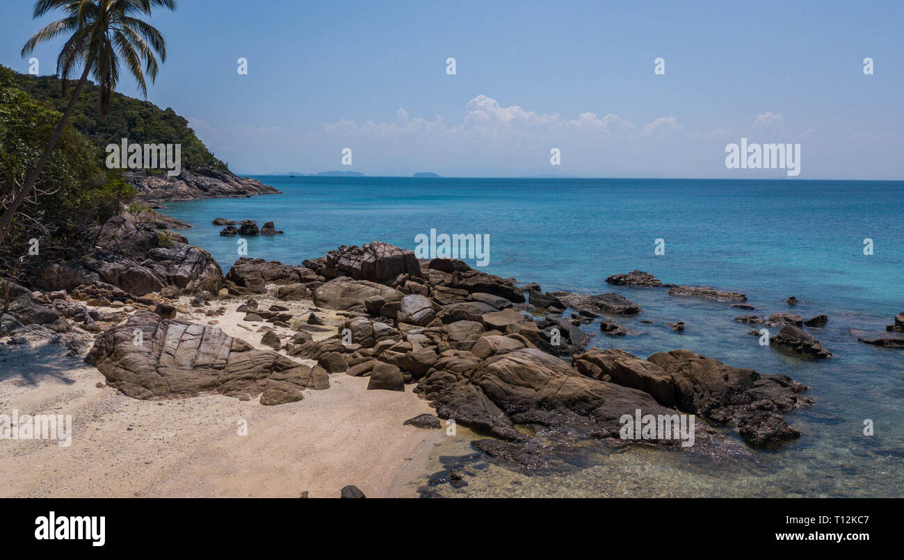 Das schöne Meer und tropischen Strand in Malaysia Stockfoto