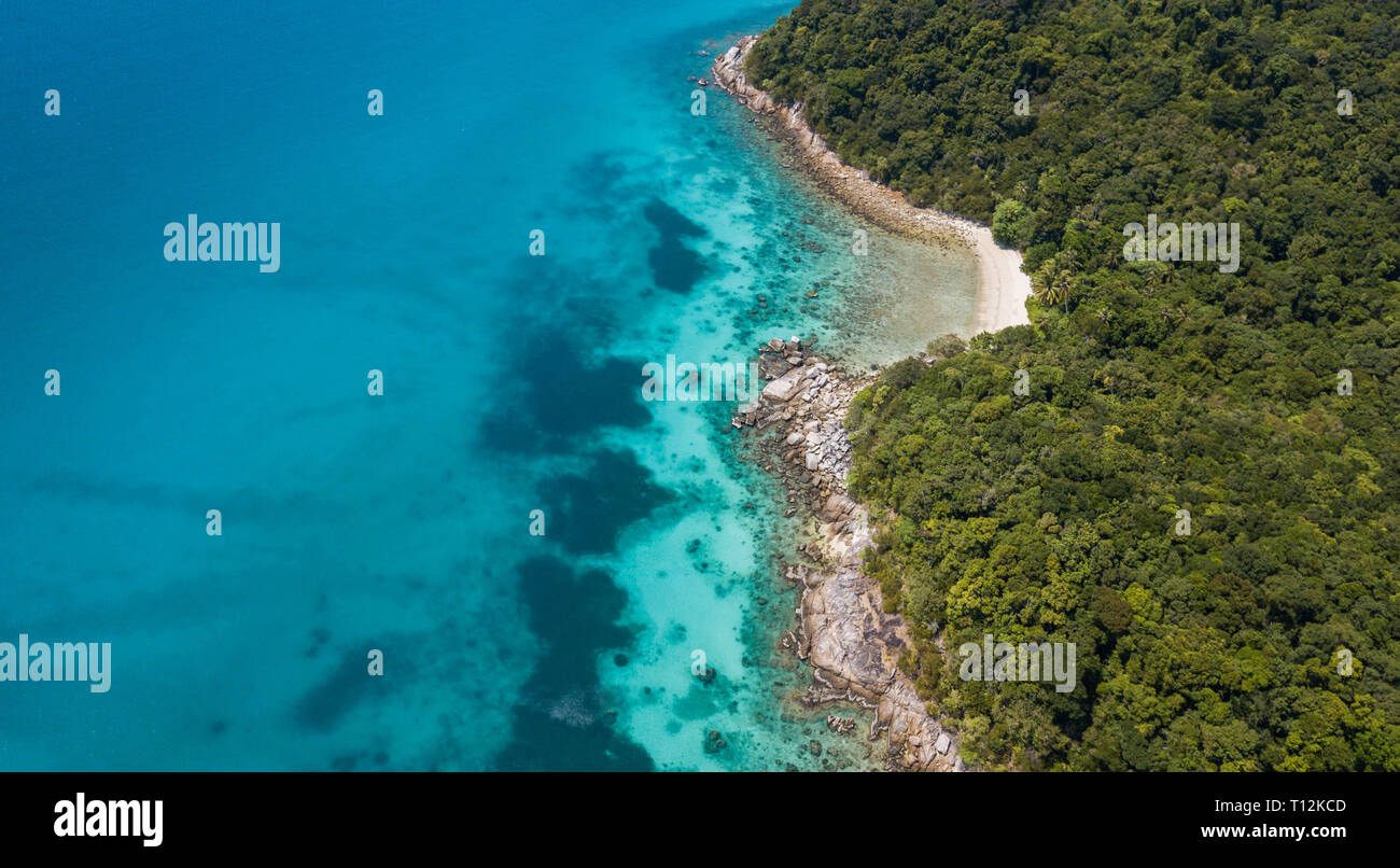 Schöne Luftaufnahme von einer paradiesischen tropischen Strand Stockfoto