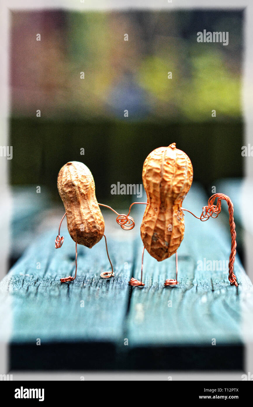 Zusammen peantus Stockfoto