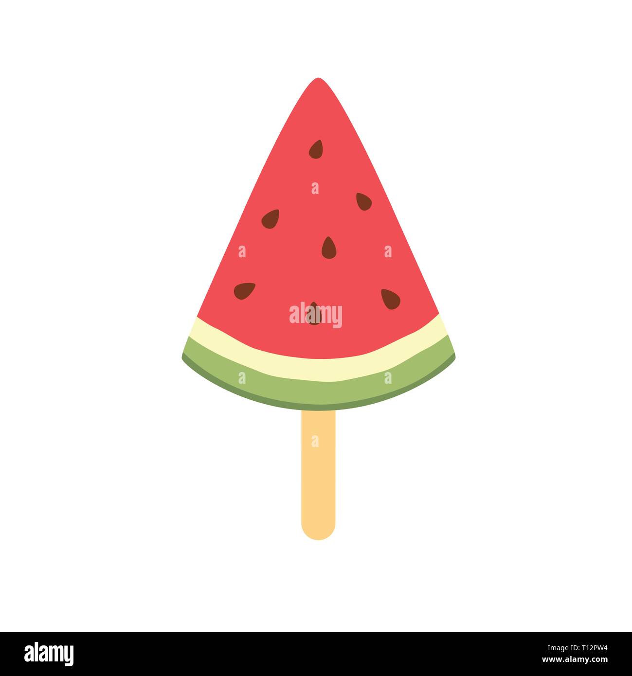 Watermelon juicy Eis, helle Hausgemachte gefroren popsicle Stock Vektor