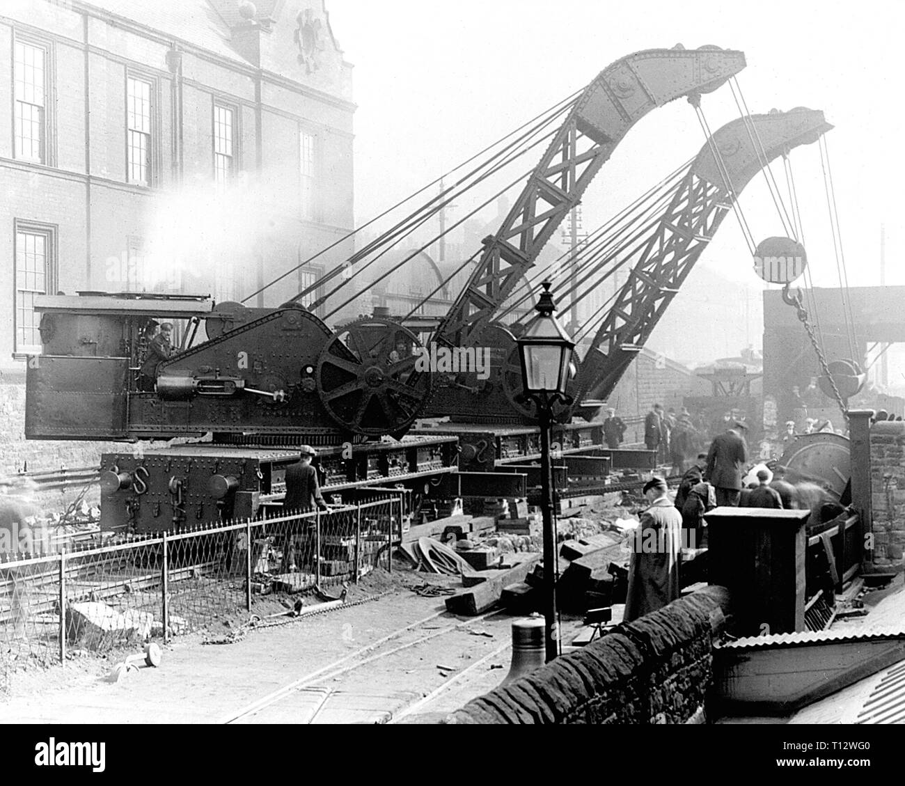 Eisenbahnunfall in Elswick in der Nähe von Newcastle upon Tyne am 19th September 1909 Stockfoto