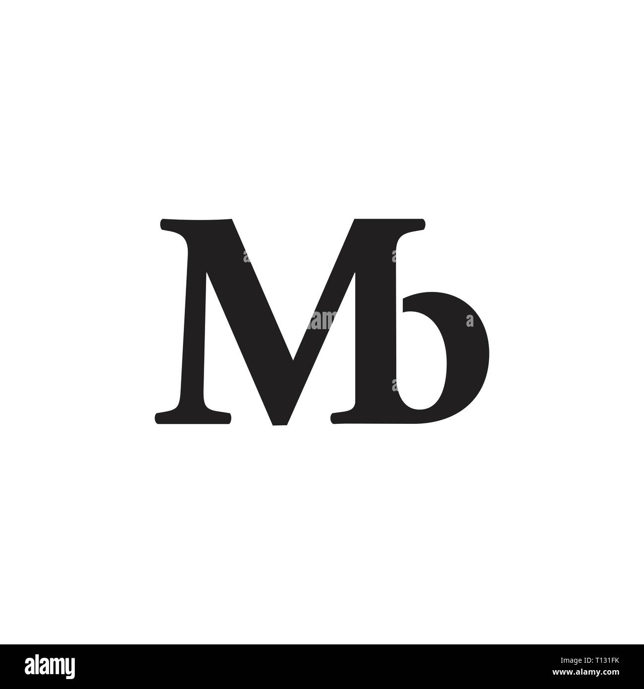 Einfache mb verlinkte logo Vektor Stock Vektor