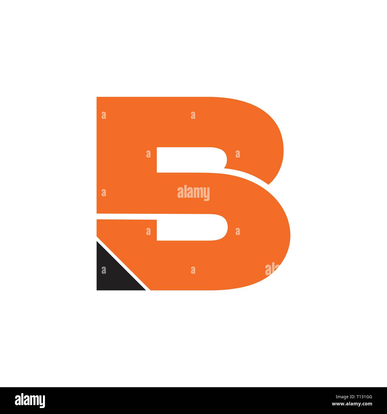 Brief sb einfache geometrische Bleistift design Logo Stock Vektor