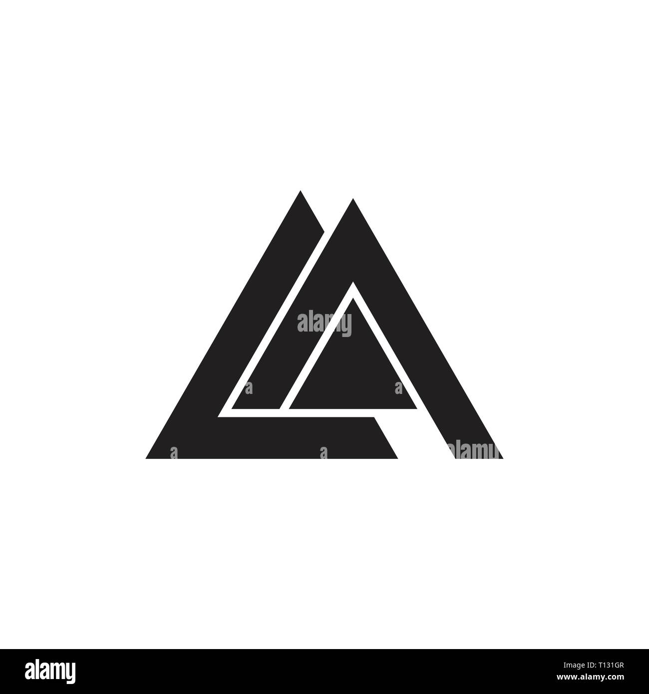 Schreiben la Dreieck geometrische logo Vektor Stock Vektor
