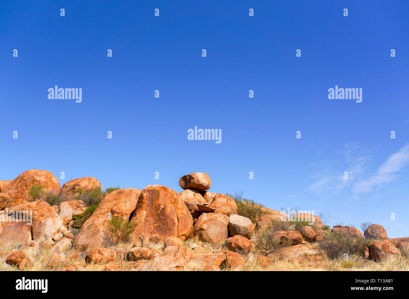 Devils Marbels Nationalpark, Outback Australlia Stockfoto