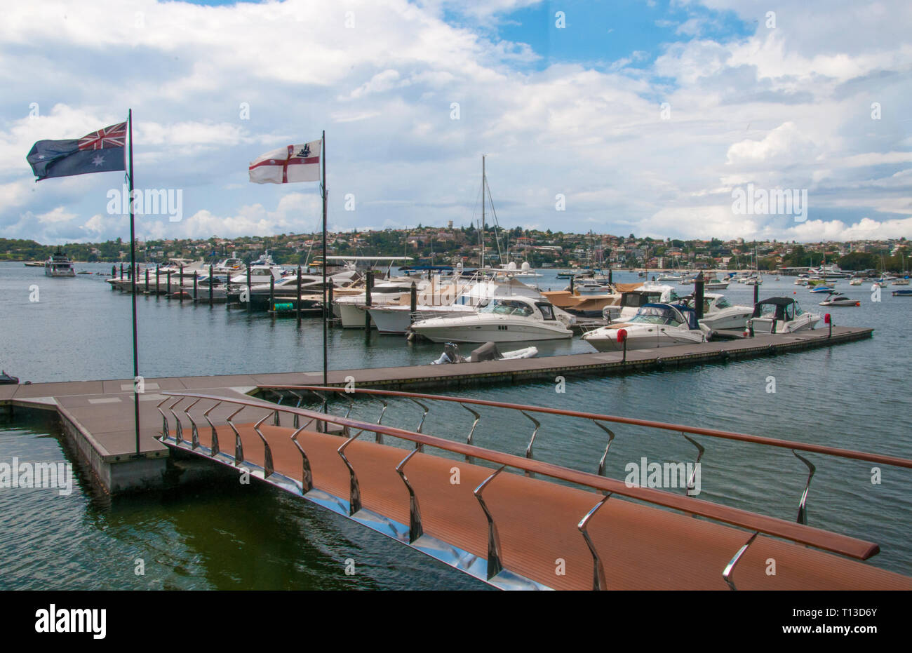 Marina an der Rose Bay, Sydney Stockfoto