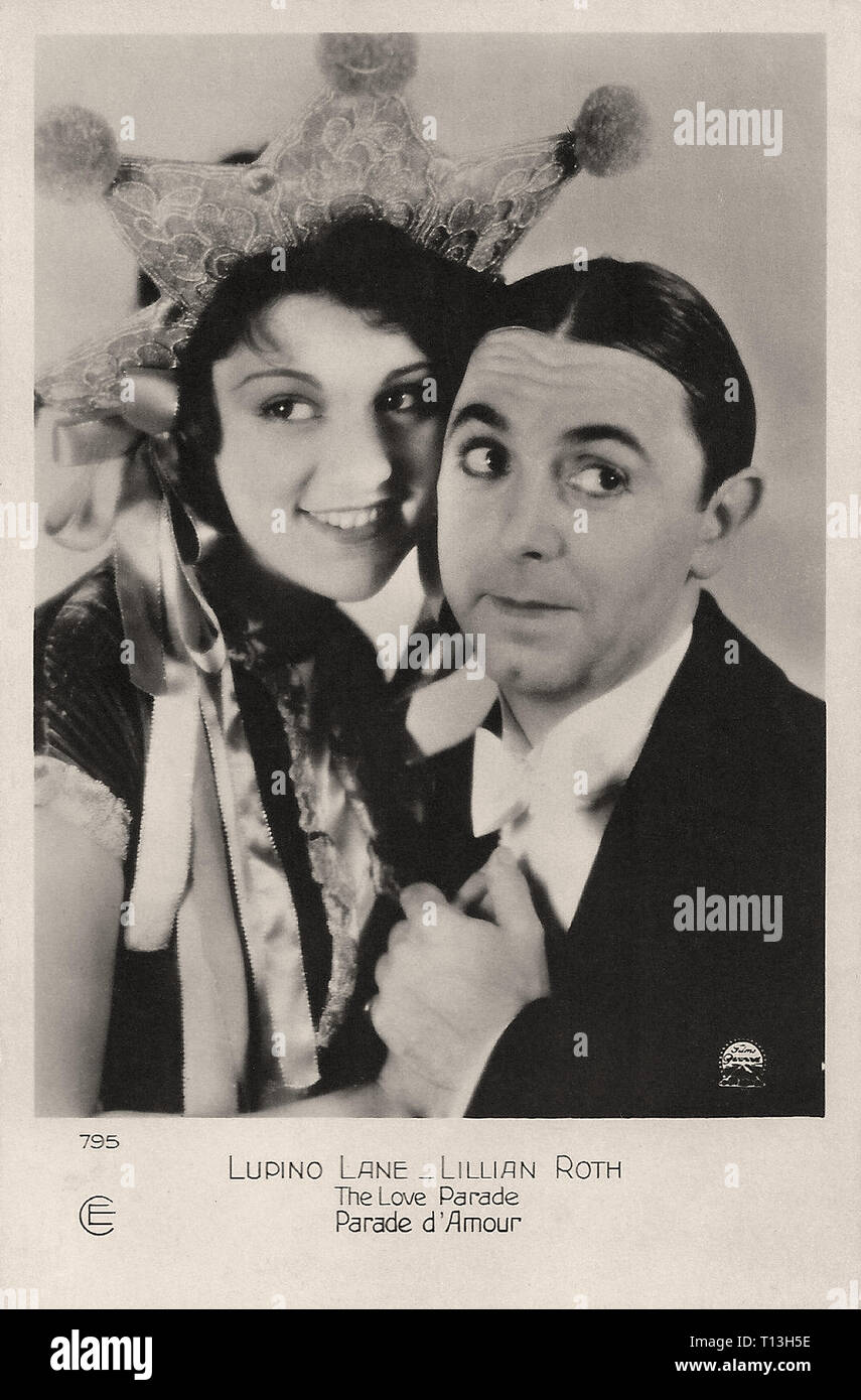 Werbemittel Fotografie von Lupino Lane und Lillian Roth in der Love Parade (1929) - stummfilmzeit Stockfoto