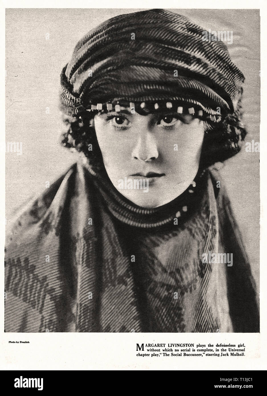 Werbemittel Fotografie von Margaret Livingston 1923 - Stummfilmzeit Stockfoto