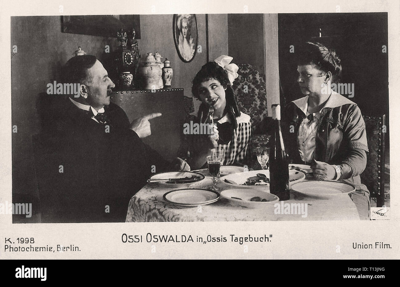 Werbemittel Fotografie von Ossi Oswalda in Ossis Tagebuch (1917) - stummfilmzeit Stockfoto