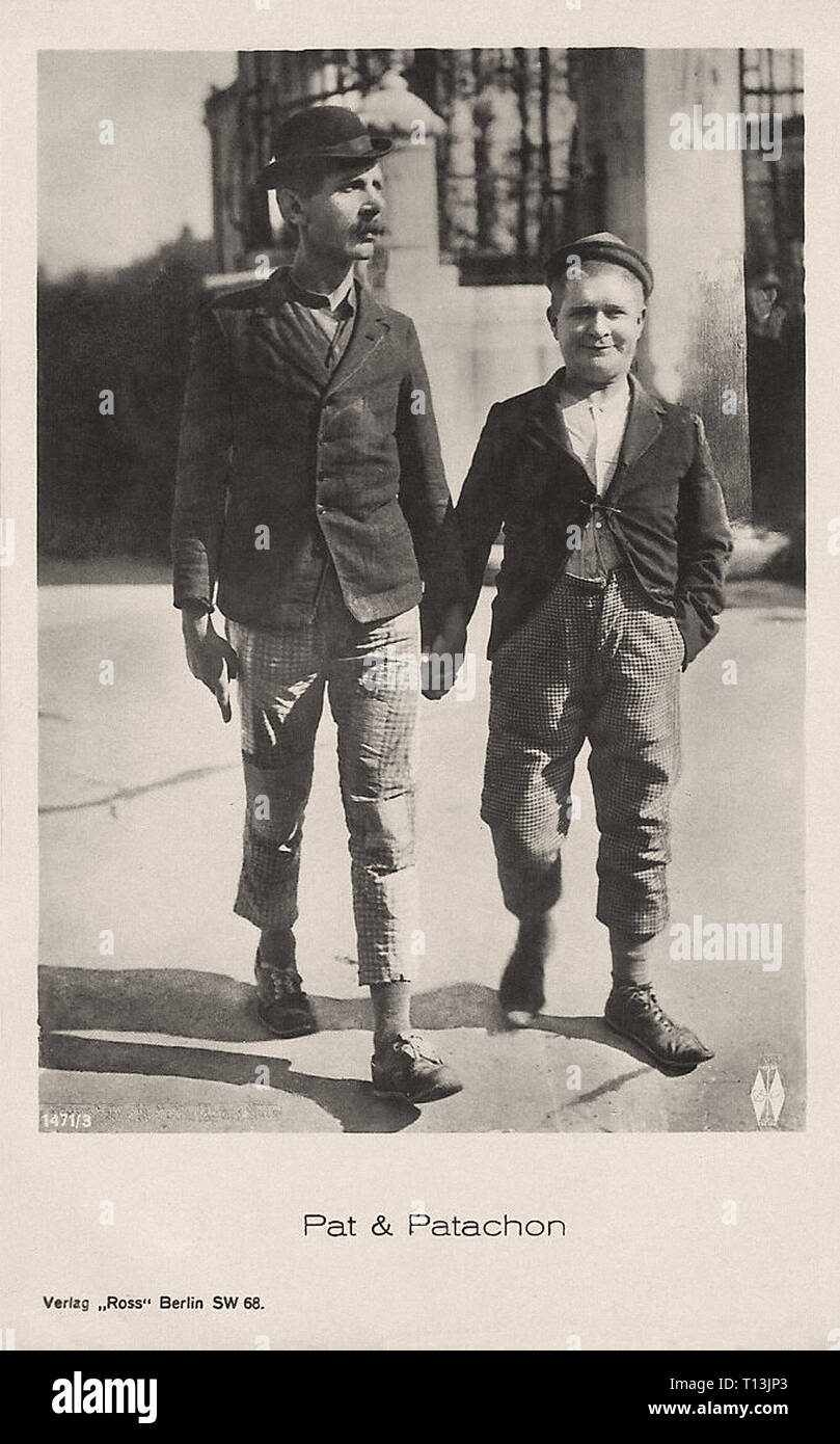 Werbemittel Fotografie von Pat & Patachon - Stummfilmzeit Stockfoto