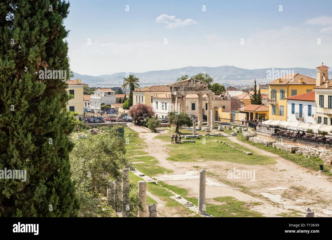 Griechenland, Athen, Römische Agora, Tor von Athena Archegetis Stockfoto