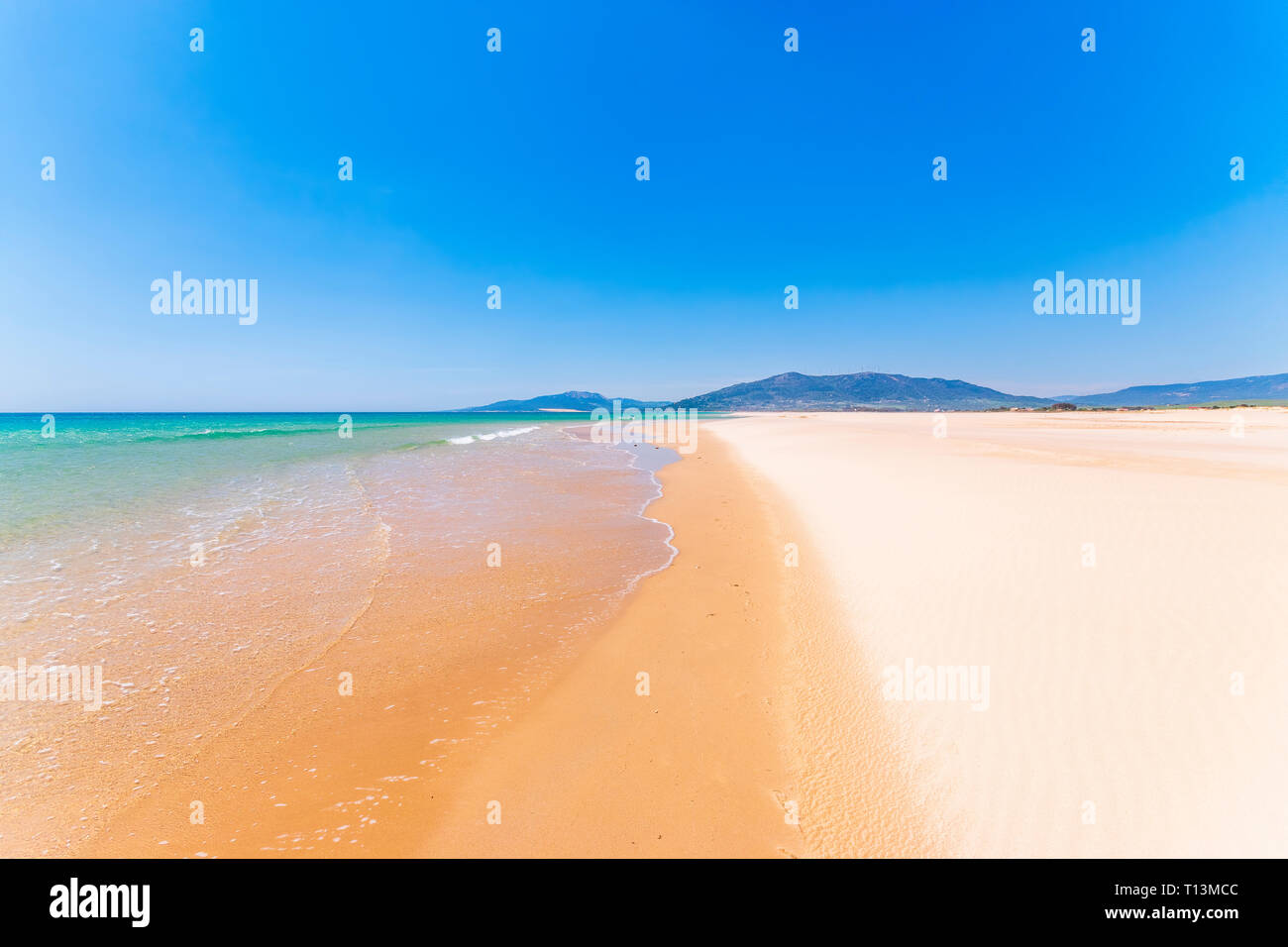 Spanien, Andalusien, Tarifa, Strand Stockfoto