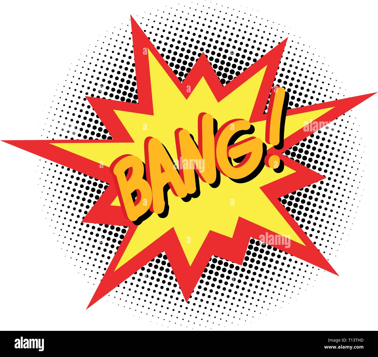 Bang Comic cartoon Pop Art vector Retro Vintage Stock Vektor