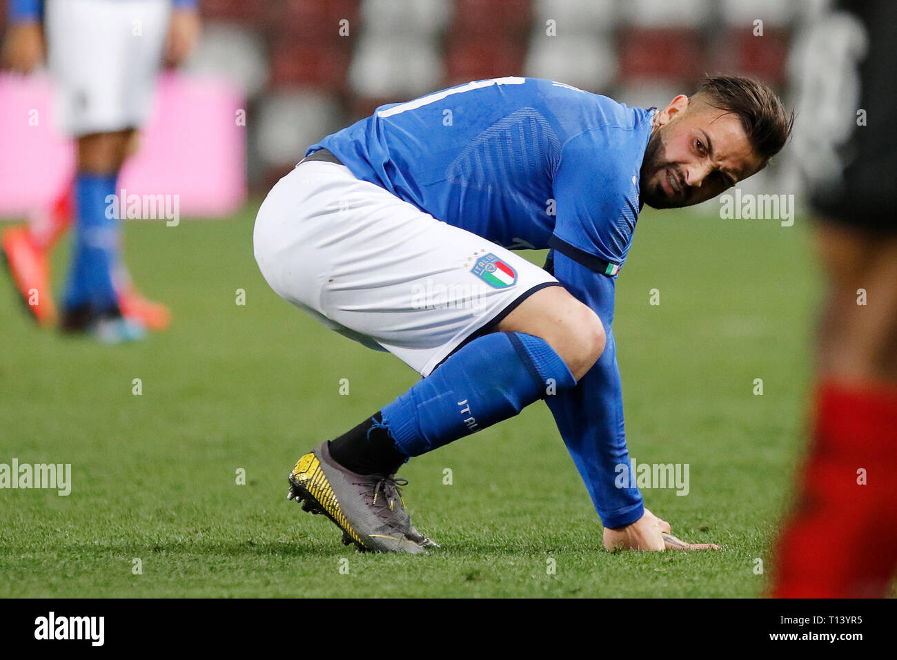 Foto Paola Garbuio/LaPresse 21 Marzo 2019 Trieste, Italia sport calcio Italia vs Österreich, Amichevole unter 21 - 2018/2019 - stadio Nereo Rocco Nella Foto: parigini Vittorio Foto Paola Garbuio/LaPresse März 21, 2019 Triest, Italien Sport Fussball Italia vs Österreich, Amichevole unter 21 2018/2019 - stadio Nereo Rocco In der Pic: parigini Vittorio Stockfoto