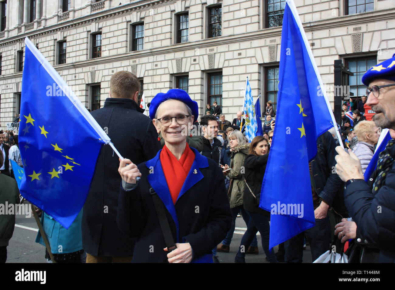 London, UK, 23. März, 2019. Die Demonstranten versammeln sich in Parliament Square für die setzten sie zum Menschen: Abstimmung März gegen Brexit, London, UK. Credit: Helen Garvey/Alamy leben Nachrichten Stockfoto