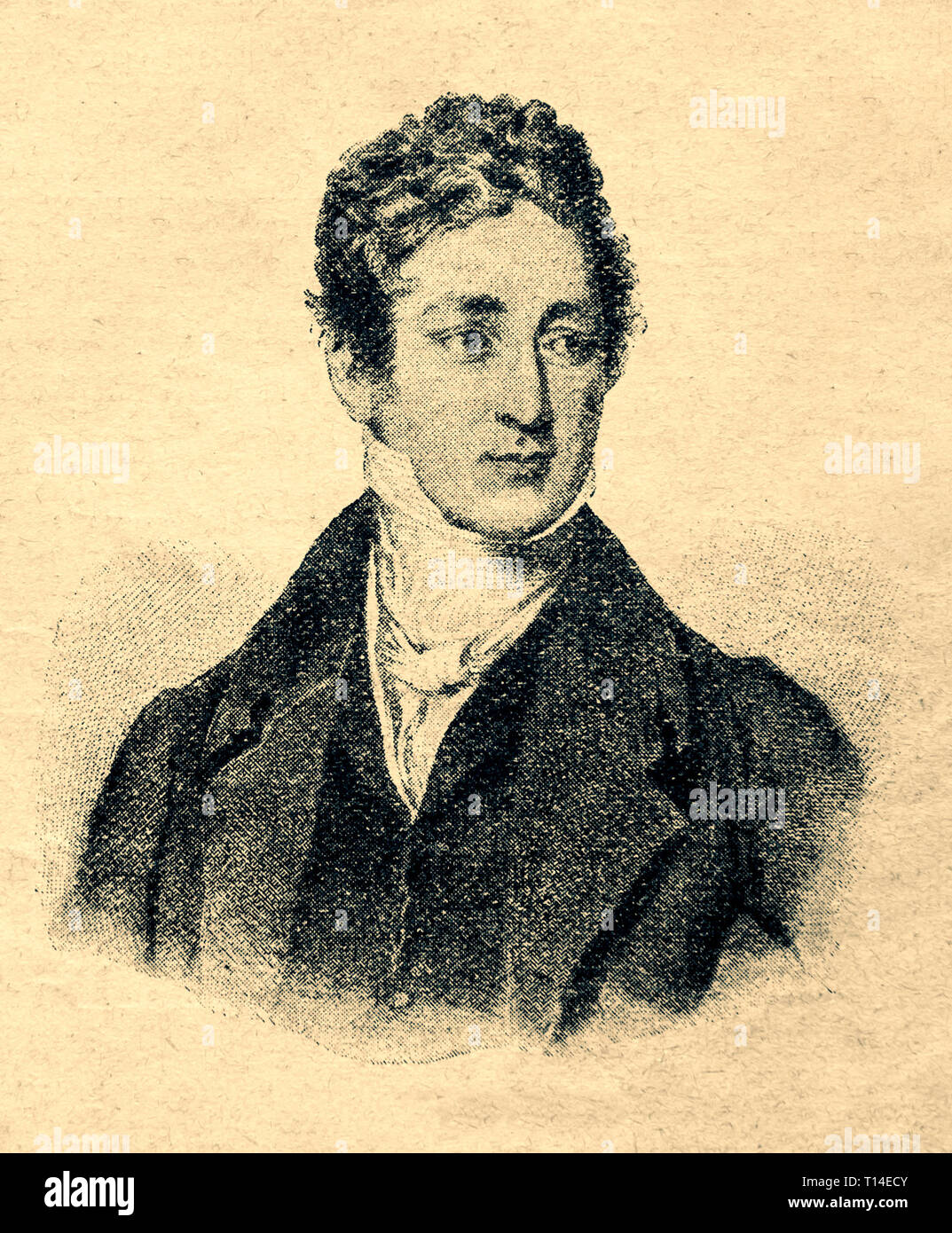 Robert Peel, Premierminister, britischer Staatsmann Digital verbesserte Reproduktion von Illustrierter Überblick über das Leben der Menschheit im 19. Jahrhundert, 1901 edition, Marx Verlag, St. Petersburg. Stockfoto