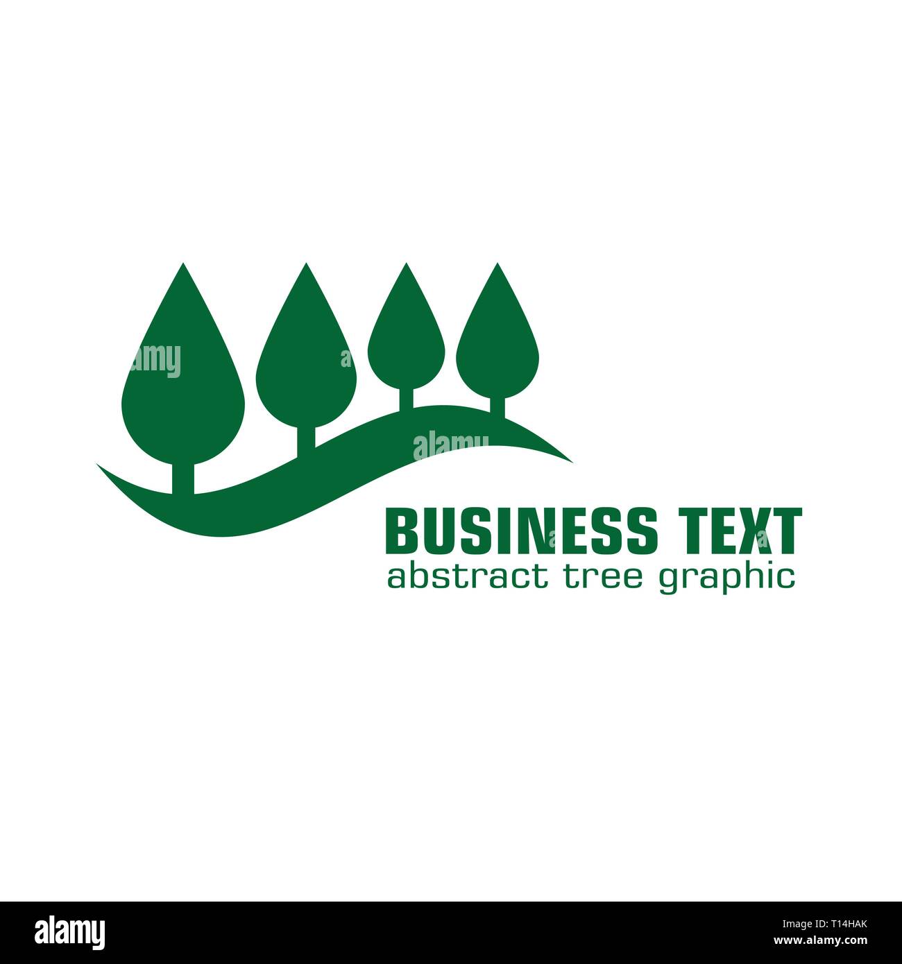 Baum Grafik Logo Vorlage, Wald Logo Design Konzept, Vektor-Illustration. Stock Vektor