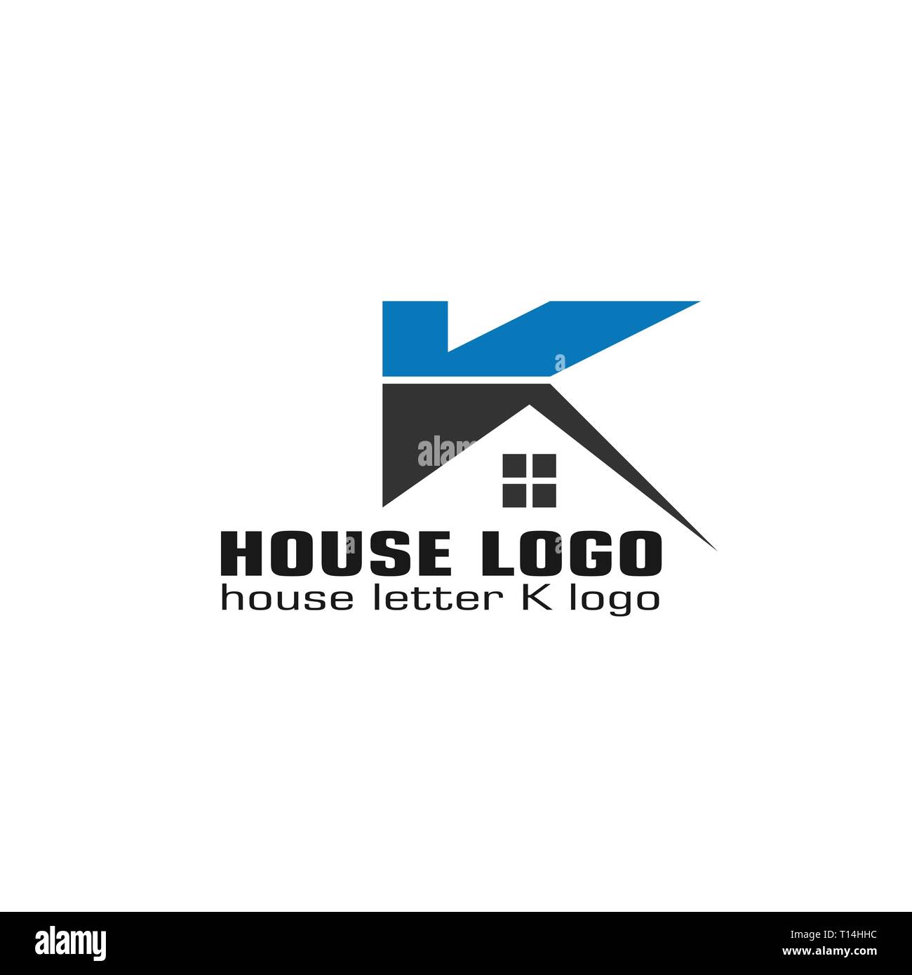 Buchstabe K Haus logo, Anfangsbuchstabe K Grafik Immobilien logo Vorlage. business Bau Logo. Stock Vektor