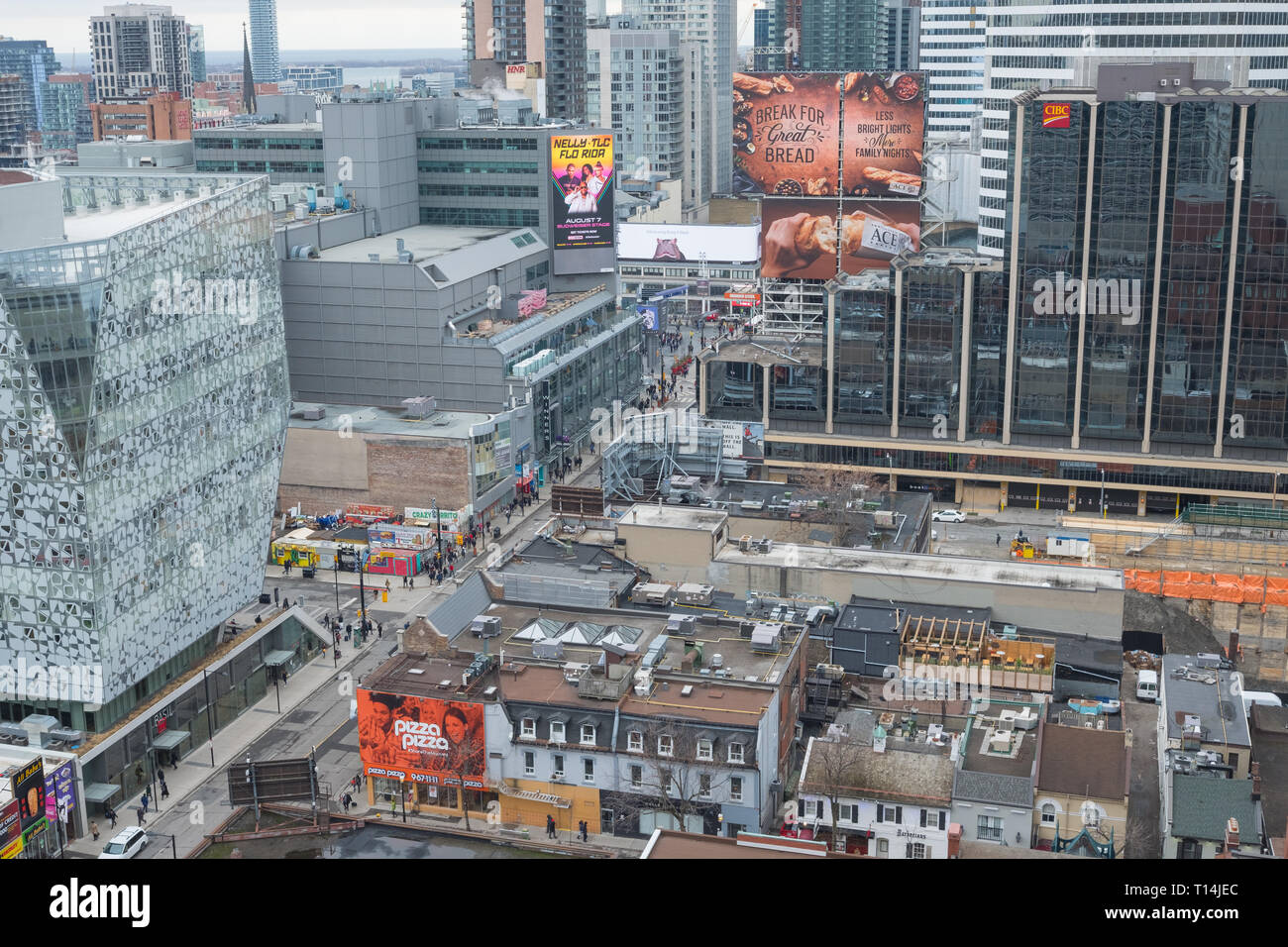 Ansicht der Yonge Street, Toronto. Kanada Stockfoto