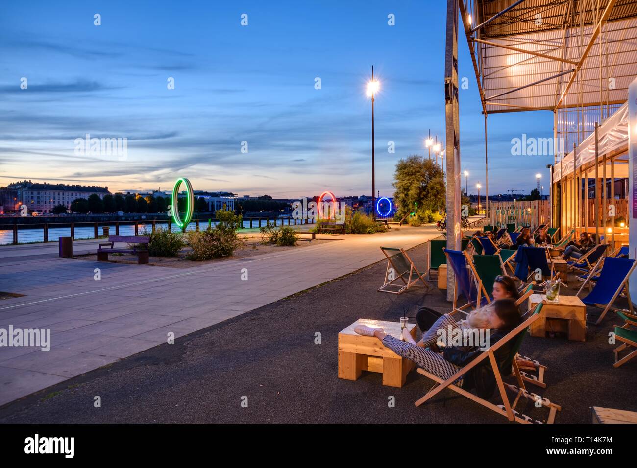 Nantes, Restaurant La Cantine du Voyage Stockfoto