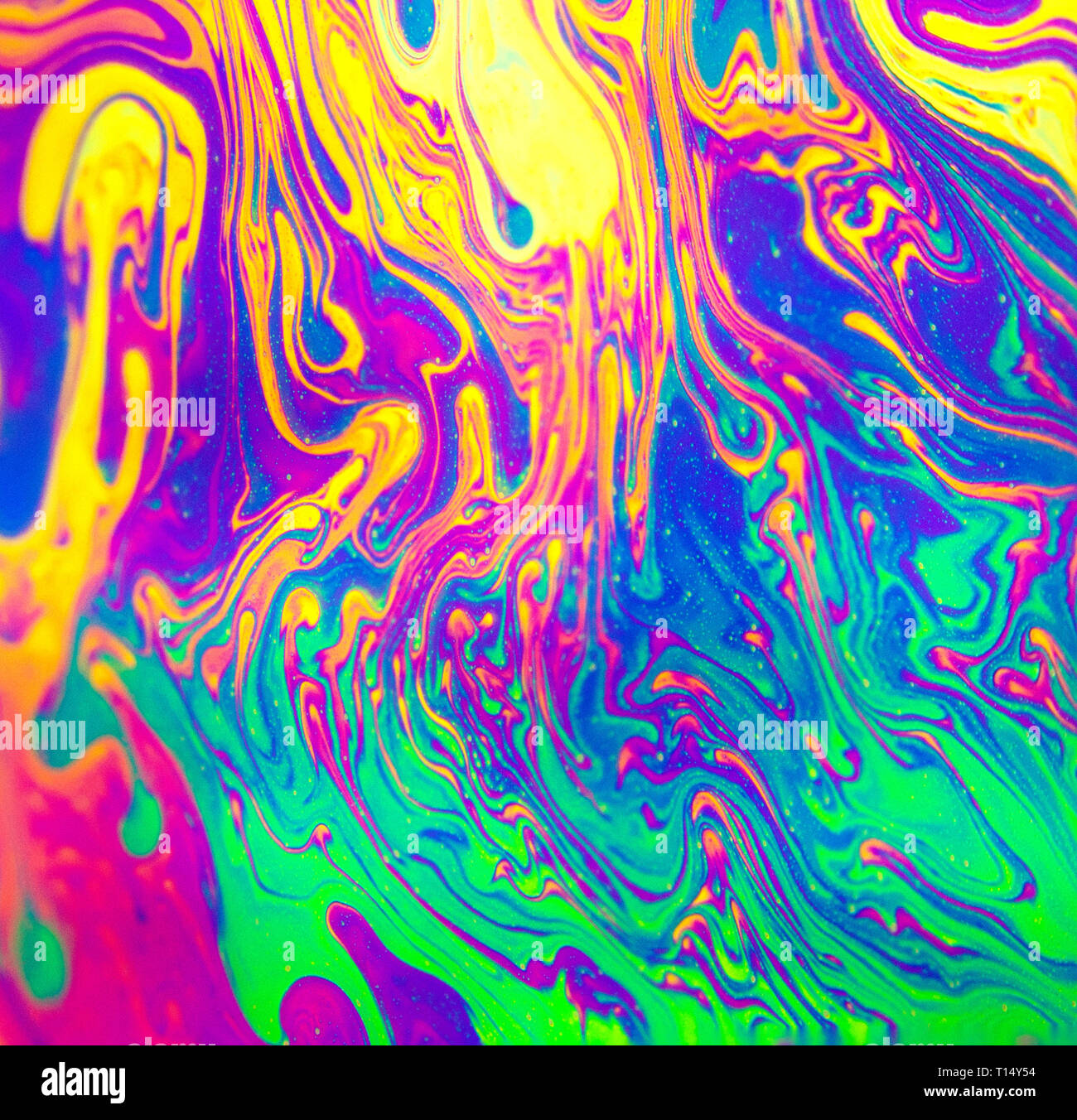 Psychedelic Hintergrund. Universum der Blumen. Concept Art Design. Mehrfarbiger Hintergrund, abstrakte Muster Stockfoto