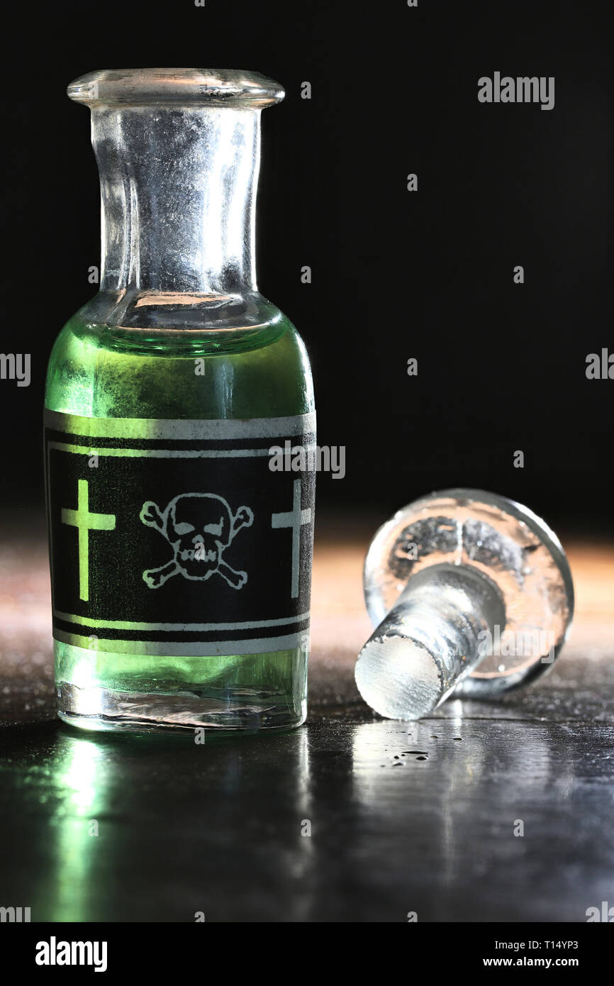 Vintage Glas Flasche Gift Stockfoto