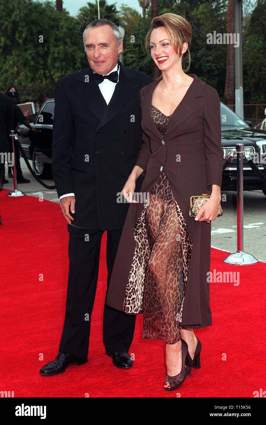 LOS ANGELES, Ca. März 12, 1997, 11 Mär 97: Schauspieler Dennis Hopper & Frau Victoria Duffy am Blockbuster Entertainment Awards. Stockfoto