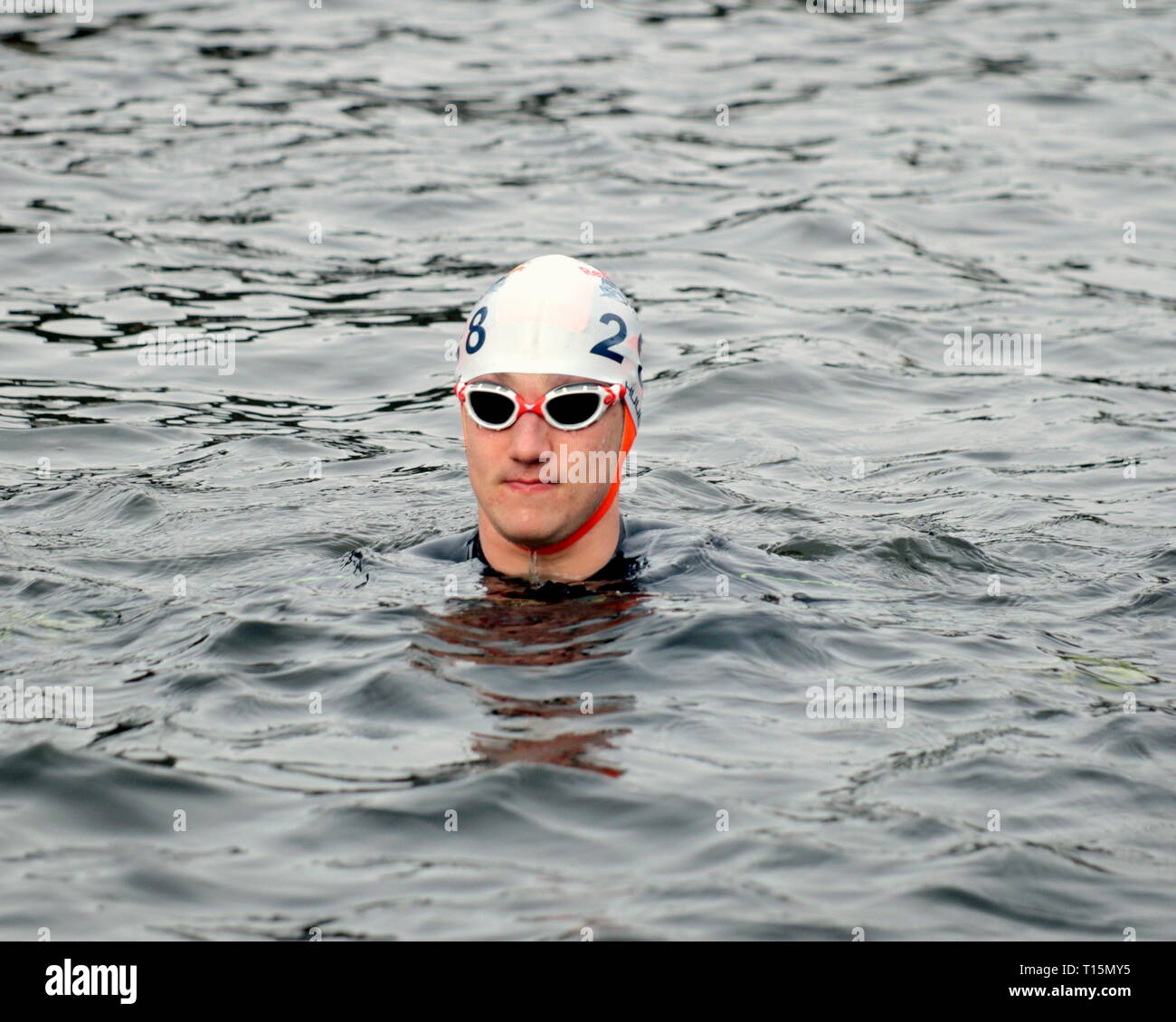 Glasgow, Schottland, Großbritannien, 23. März, 2019. Red Bull Neptun Schritte Herausforderung auf der Forth-and-Clyde-Kanal bei Maryhill Schlösser. Gerard Fähre / alamy Leben Nachrichten Stockfoto