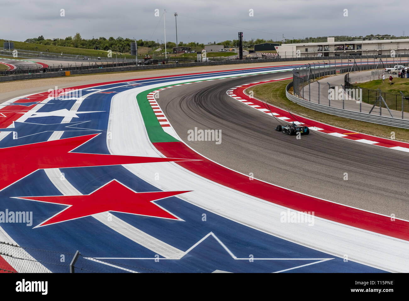 Austin, Texas, USA. 23 Mär, 2019. COLTON HERTA (R) (88) der Vereinigten Staaten durch die dreht sich während der Praxis geht für die INDYCAR Klassiker am Stromkreis des Americas in Austin, Texas. (Bild: © Walter G Arce Sr Asp Inc/ASP) Stockfoto