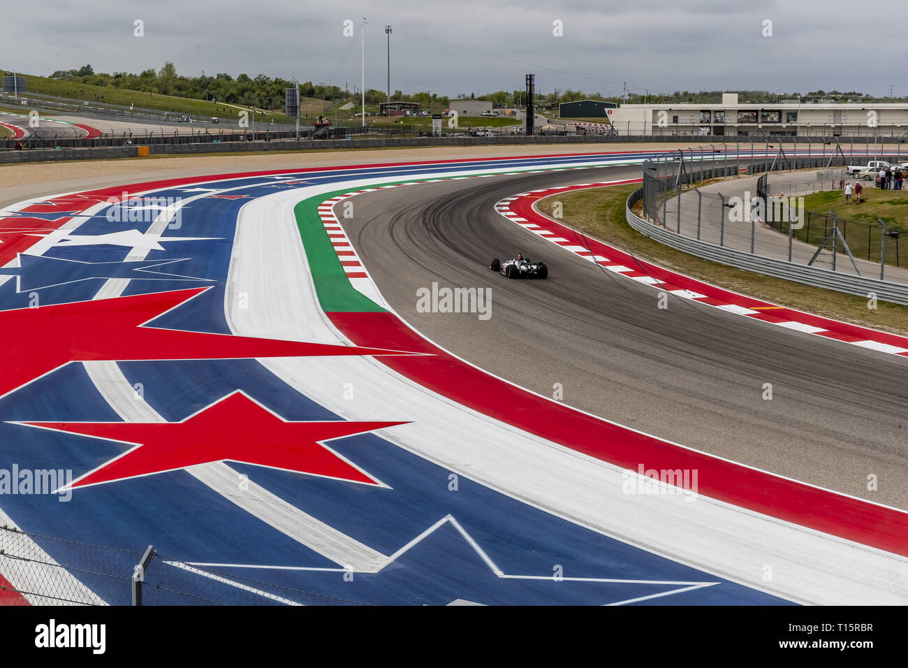 Austin, Texas, USA. 23 Mär, 2019. MARCO Andretti (98) von den Vereinigten Staaten durch die dreht sich während der Praxis geht für die INDYCAR Klassiker am Stromkreis des Americas in Austin, Texas. (Bild: © Walter G Arce Sr Asp Inc/ASP) Stockfoto