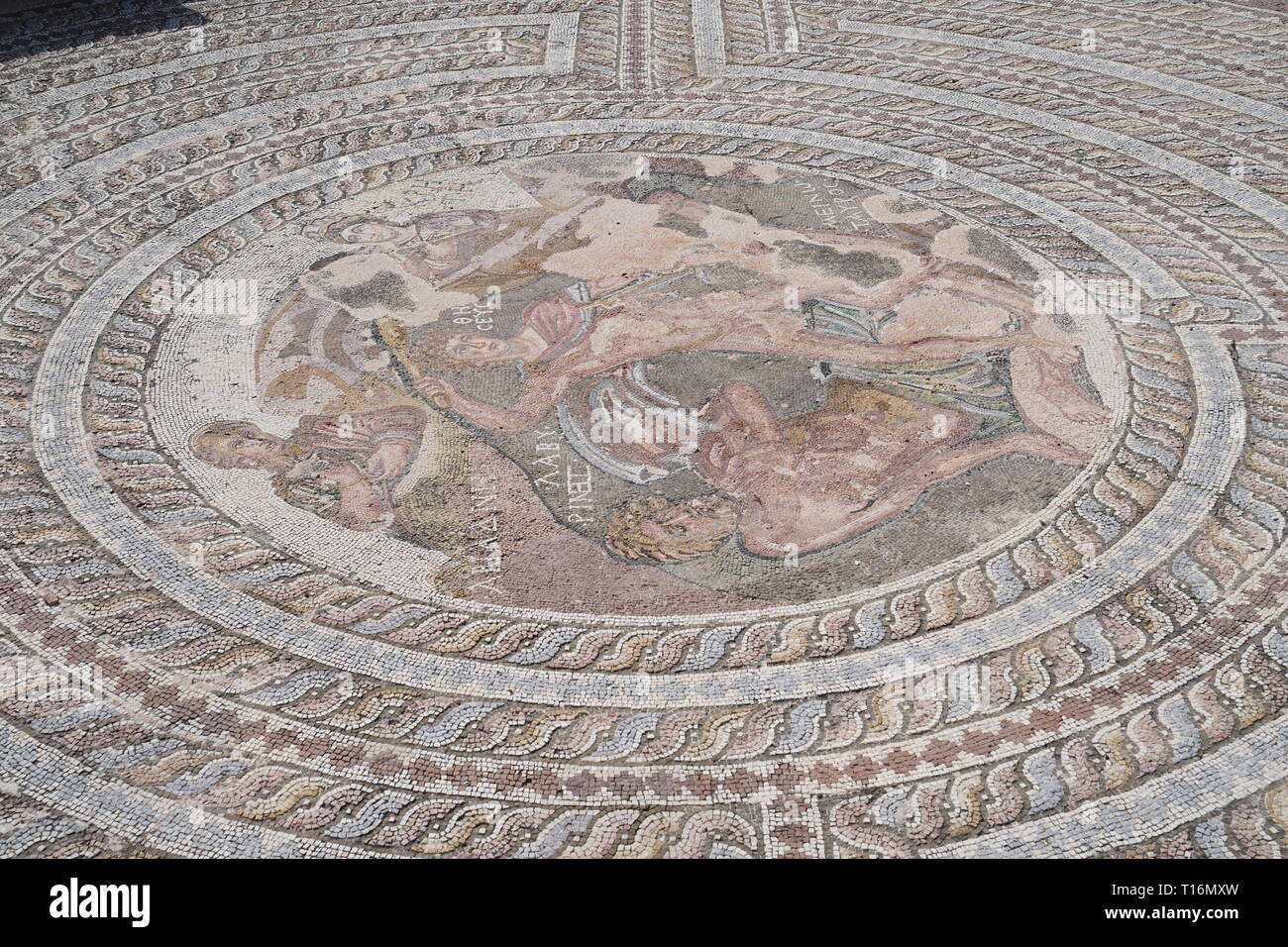 Paphos Archäologischen Park umfasst die meisten der wichtigen antiken griechischen und römischen Stadt und gehört zum UNESCO Weltkulturerbe. Stockfoto