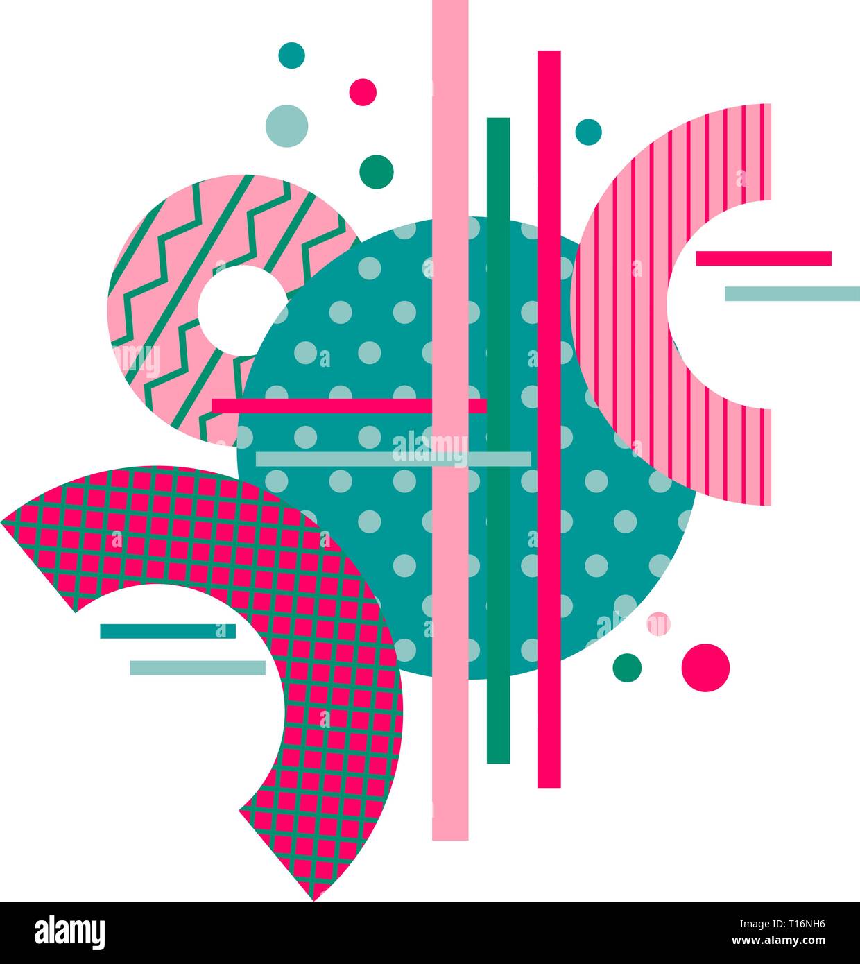 Die Entwicklung des abstrakten Plakat. Geometrische Komposition. Moderne design. Stock Vektor