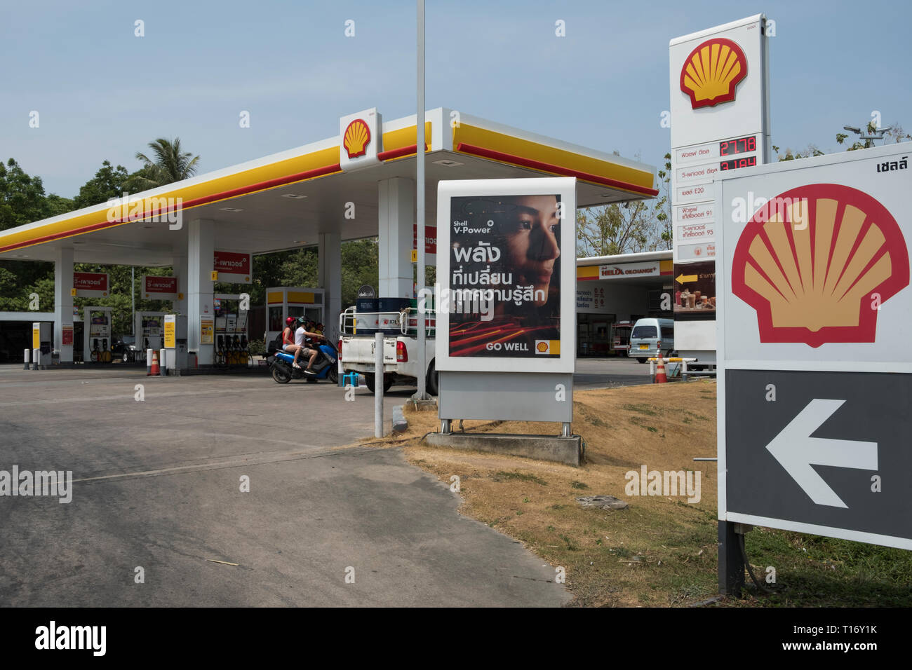 Shell Gas Station in Phuket, Thailand. Stockfoto