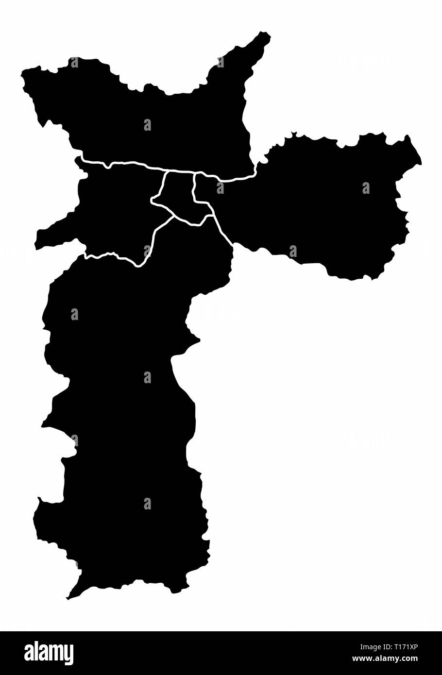 Karte von Sao Paulo Stock Vektor