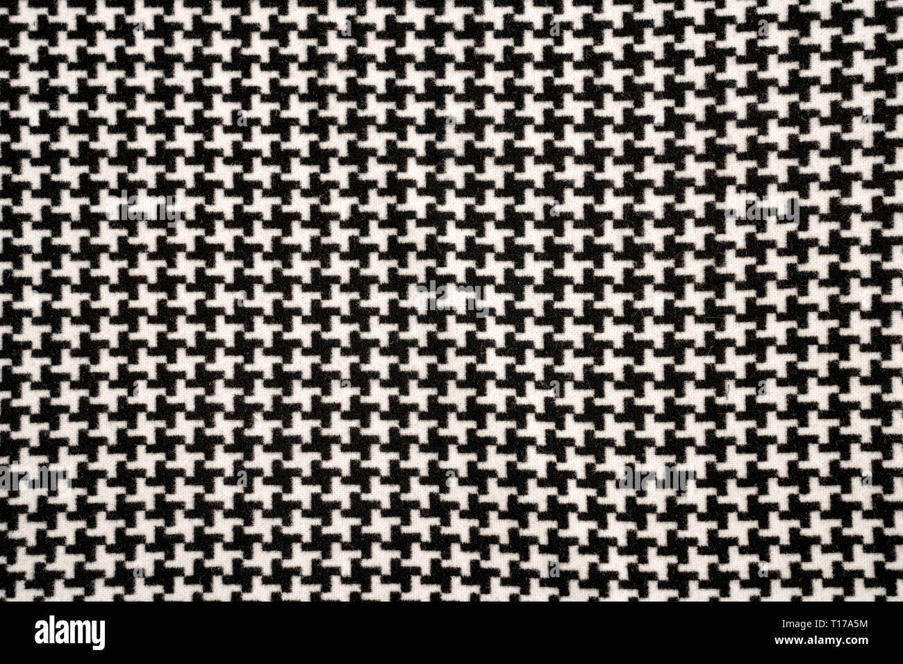 Schwarz nahtlose Kacheln Stoff Textur für den Hintergrund Stockfoto