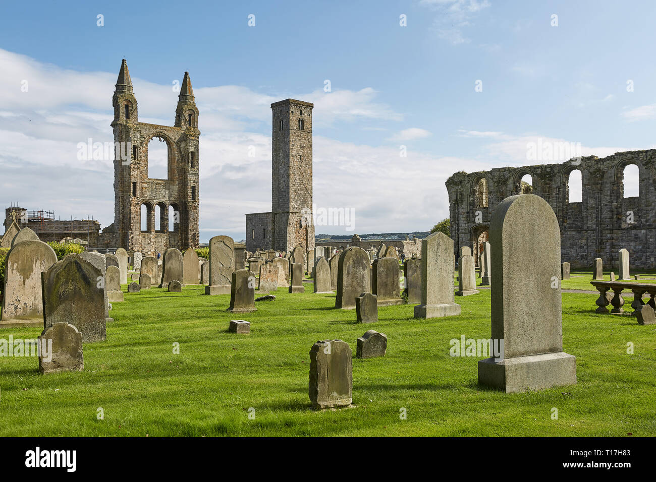 ST. ANDREWS, FIFE, SCHOTTLAND - September 5, 2017: St. Andrews Kathedrale in St. Andrews, Schottland Stockfoto
