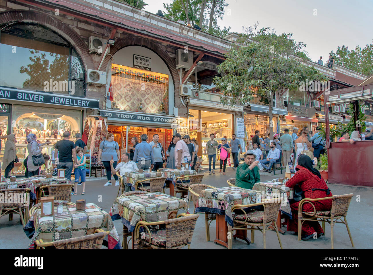 Istanbul, Türkei, 23. August 2018: Arasta Basar im Sultanahmet Stockfoto