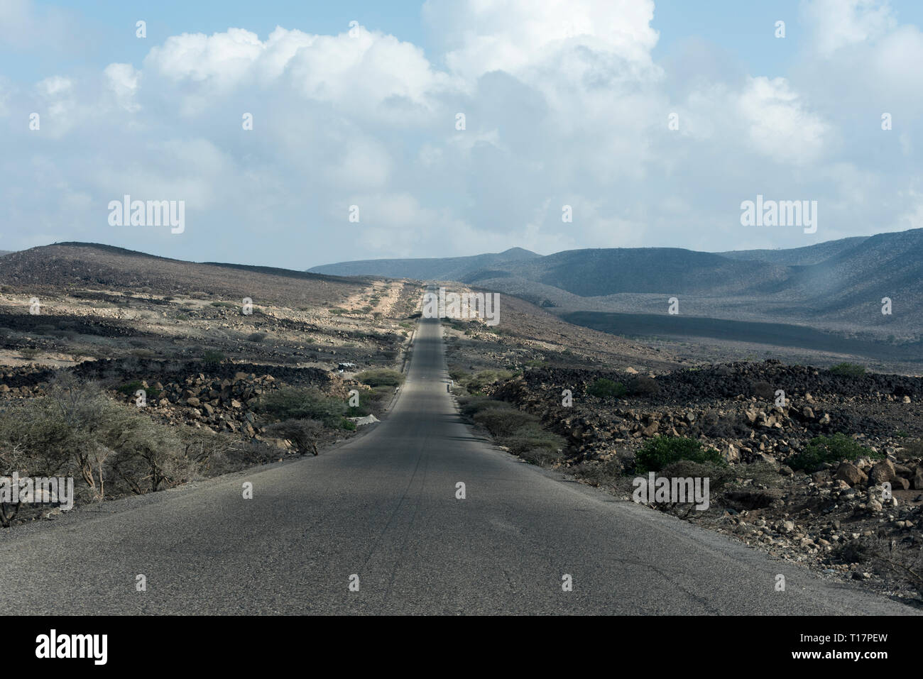 Weg zum Ghoubet (Teufelsinsel), Dschibuti-Ost-Afrika Stockfoto
