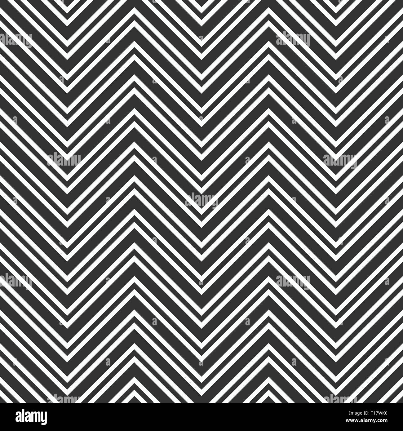 Nahtlos Zick-Zack-Muster. Zick-zack-Linien. Chevron Muster. Fischgrätmuster. Elegante Textur. Vektor monochromen Hintergrund. Stock Vektor