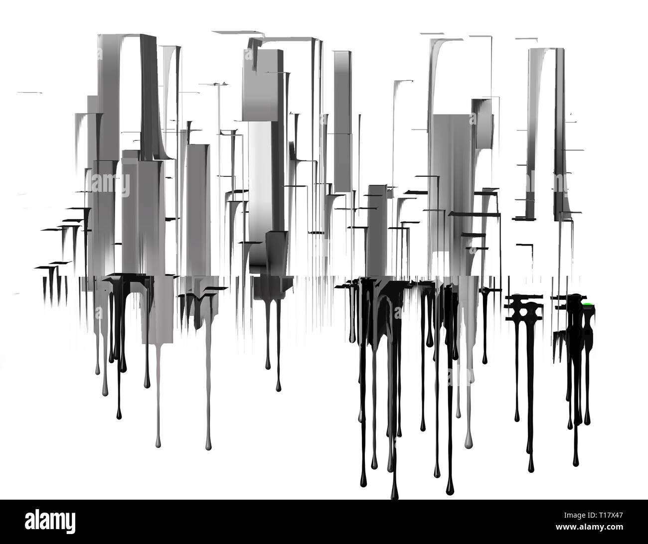 Stadtbild in den 50er Jahren Kunst inspiriert Stockfoto